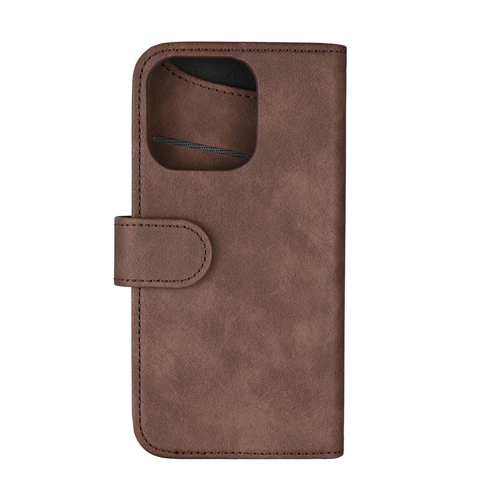 iPhone 16 Pro GEAR Læder Cover m. Pung 3 kort - Brun