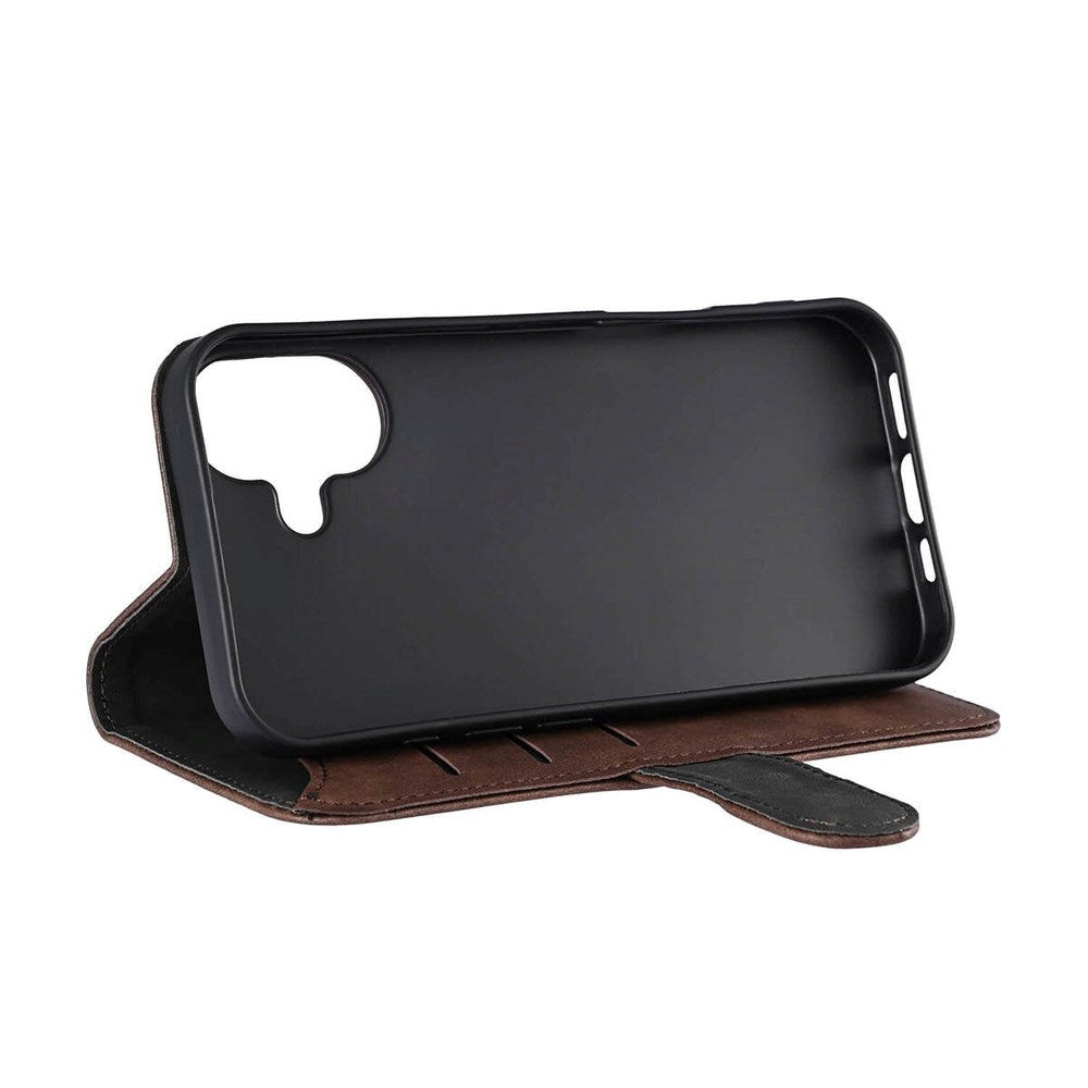 iPhone 16 GEAR Læder Cover m. Pung 3 kort - MagSafe Kompatibel - Brun