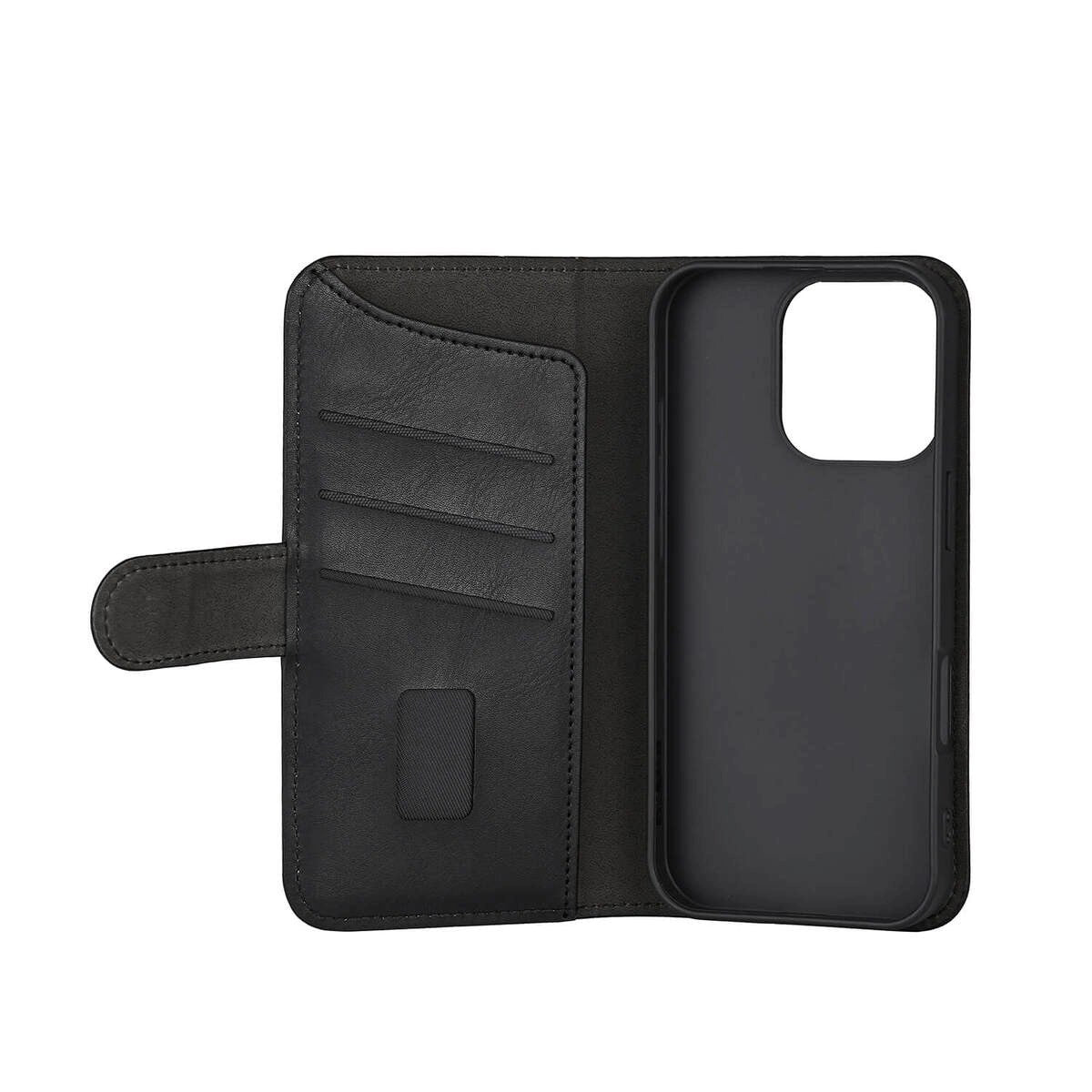 iPhone 16 Pro GEAR Læder Cover m. Pung 3 kort - Sort