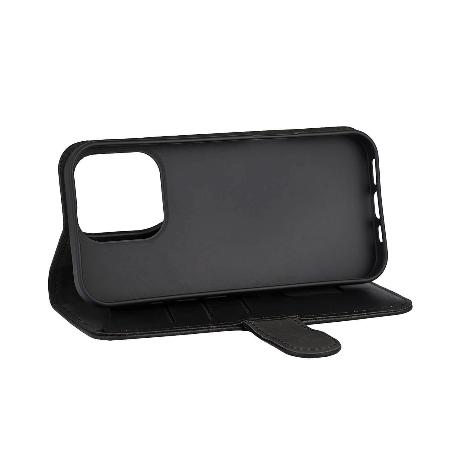 iPhone 16 Pro GEAR Læder Cover m. Pung 3 kort - Sort