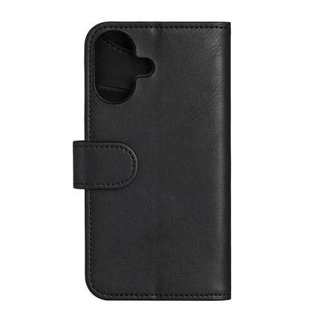 iPhone 16 Plus GEAR Læder Cover m. Pung 3 kort - MagSafe Kompatibel - Sort
