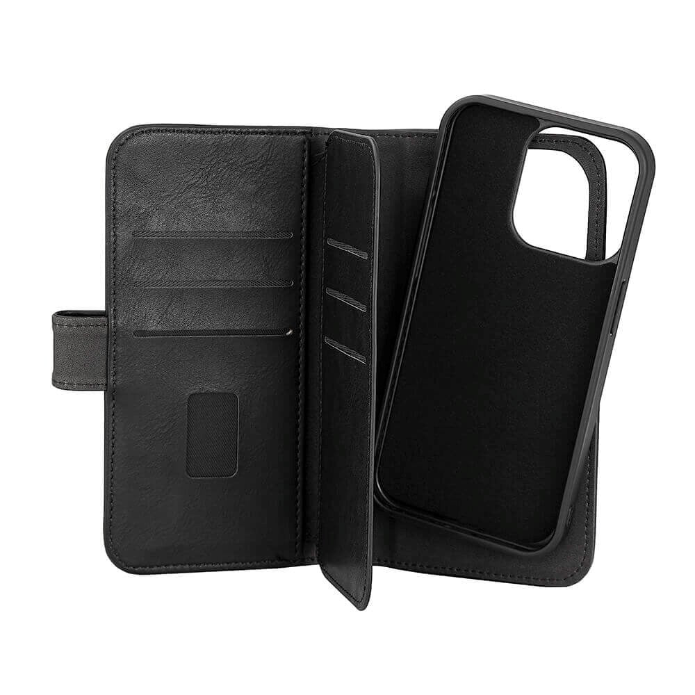 iPhone 15 Pro GEAR Læder Cover 2-i-1 m. Pung 7 kort - Sort