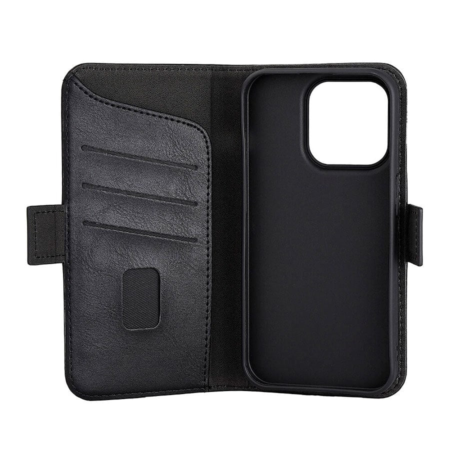 GEAR iPhone 15 Pro Læder Cover m. Pung - MagSafe Kompatibel - Sort