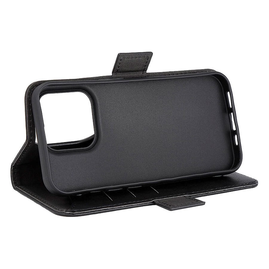 GEAR iPhone 15 Pro Læder Cover m. Pung - MagSafe Kompatibel - Sort