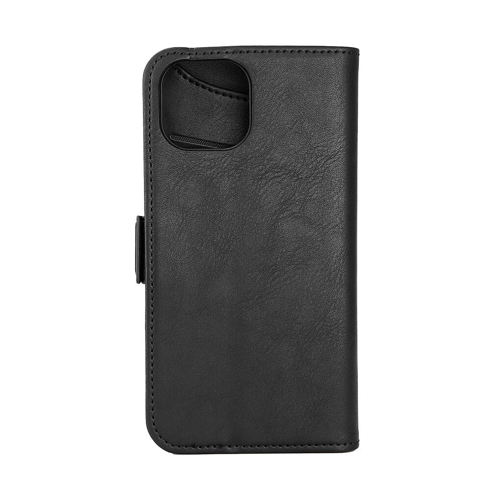 iPhone 15 GEAR Læder Cover m. Pung 3 kort - Sort