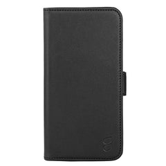 iPhone 15 GEAR Læder Cover m. Pung 3 kort - Sort