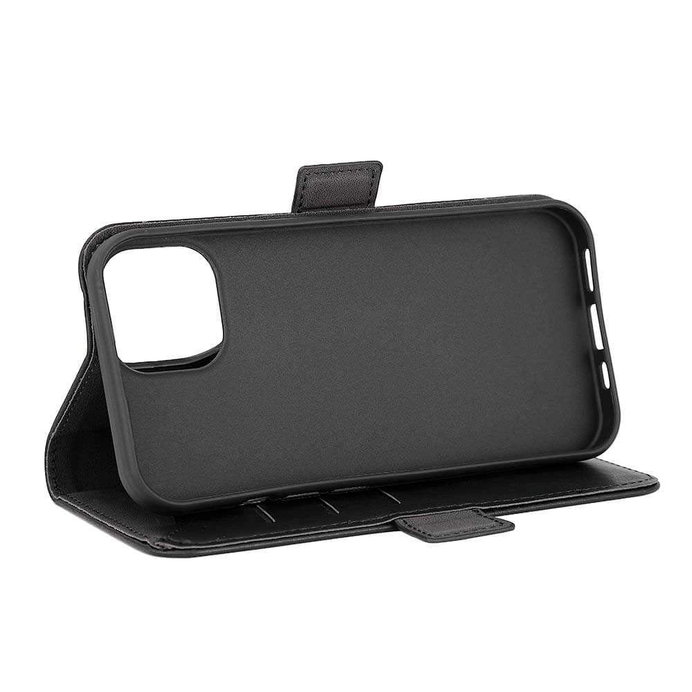 iPhone 15 GEAR Læder Cover m. Pung 3 kort - Sort