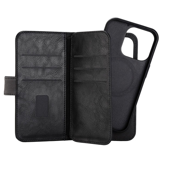iPhone 14 Pro GEAR Læder Cover 2-i-1 m. Pung 7 kort - Sort