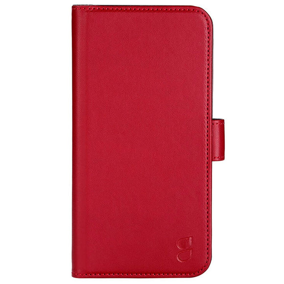 iPhone 14 Plus GEAR Læder Cover Pung til 3 kort - Rød