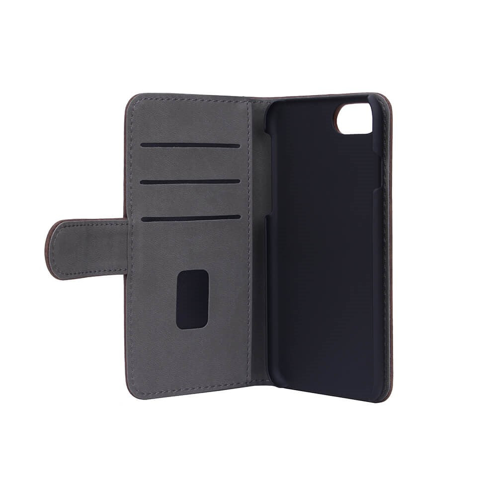 iPhone SE 2020/8/7 GEAR Læder Cover m. Pung - Brun