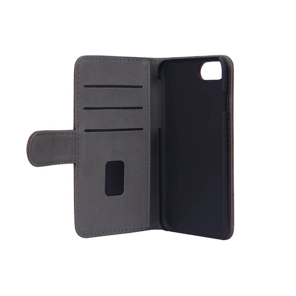 iPhone SE 2020/8/7 GEAR Læder Cover m. Pung - Brun
