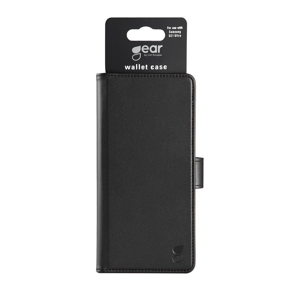 GEAR Samsung Galaxy S21 Ultra Leather Wallet Cover - Sort