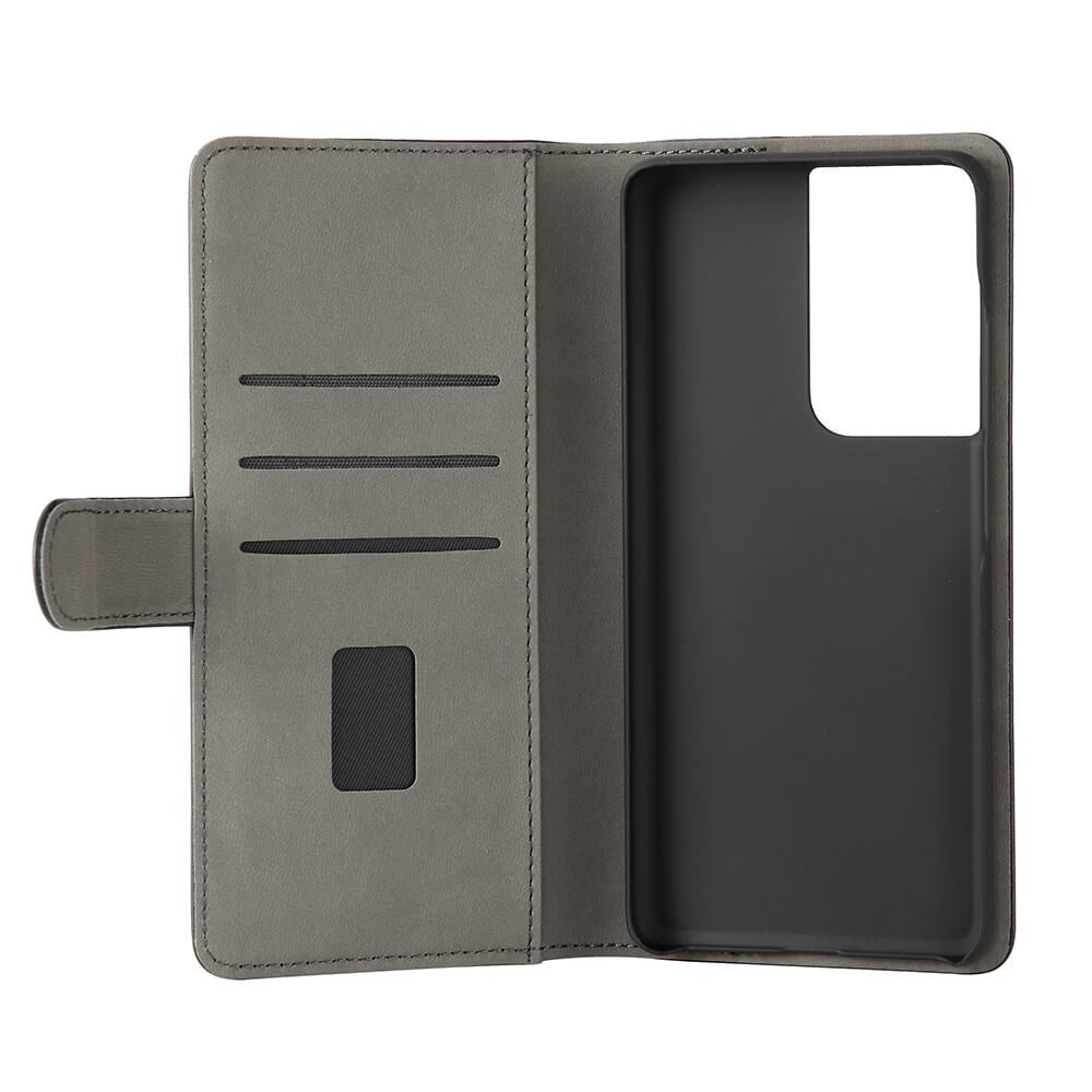 GEAR Samsung Galaxy S21 Ultra Leather Wallet Cover - Sort