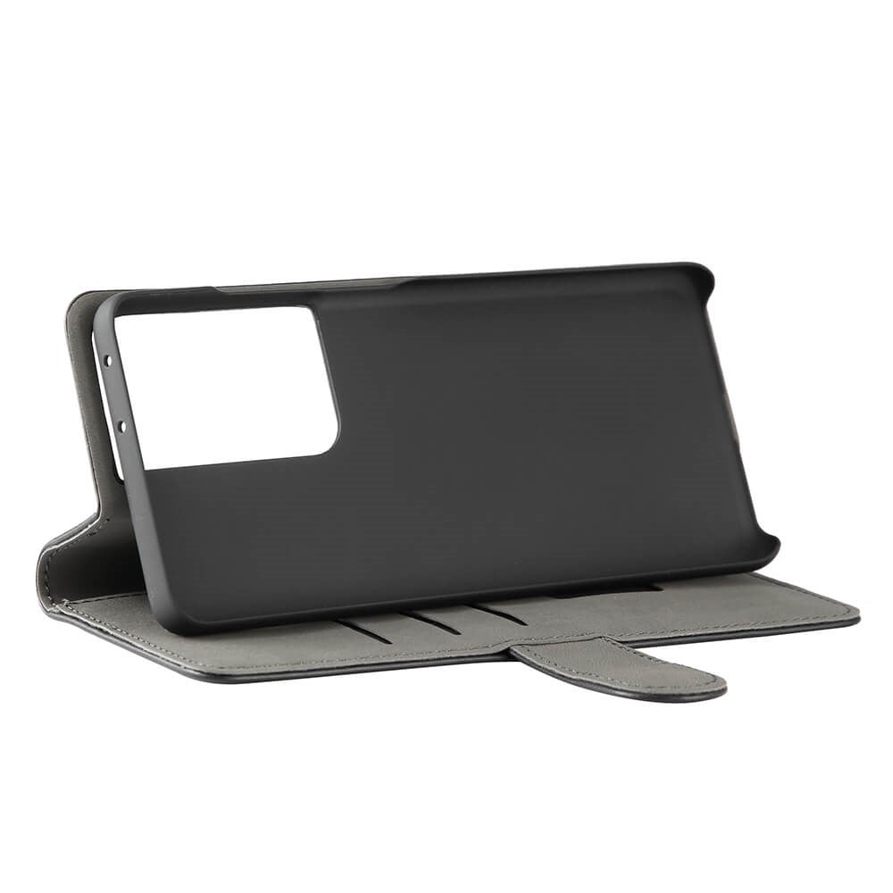 GEAR Samsung Galaxy S21 Ultra Leather Wallet Cover - Sort