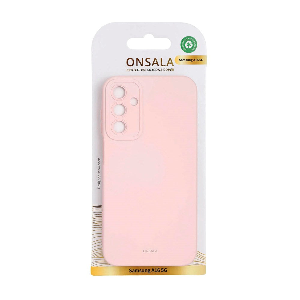 ONSALA Samsung Galaxy A16 Silikone Bagside Genanvendeligt Plast - Lyserød