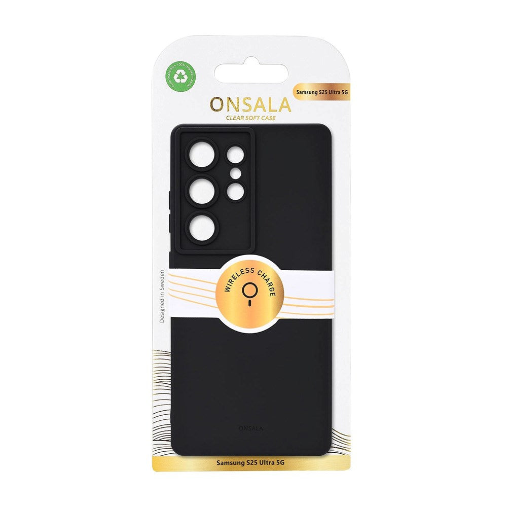 Onsala Samsung Galaxy S25 Ultra Silikone Touch Cover - Black