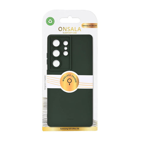 Onsala Samsung Galaxy S25 Ultra Silikone Touch Cover - Olive Green