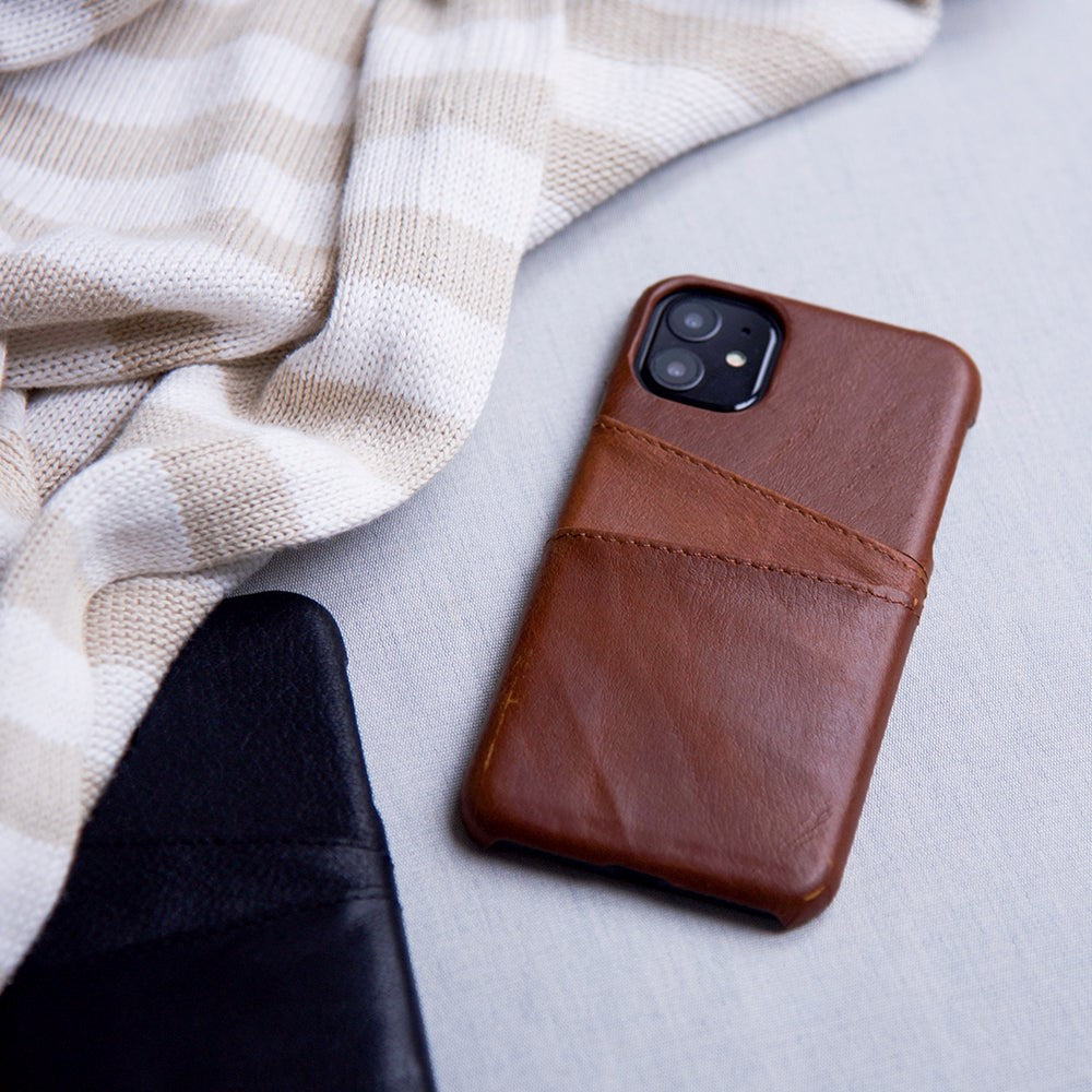 iPhone 11 Onsala Collection Mobil Cover m. Kortholder / Læder - Brun