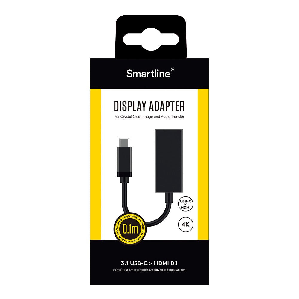 Smartline USB-C til HDMI 4K Display Adapter - Sort
