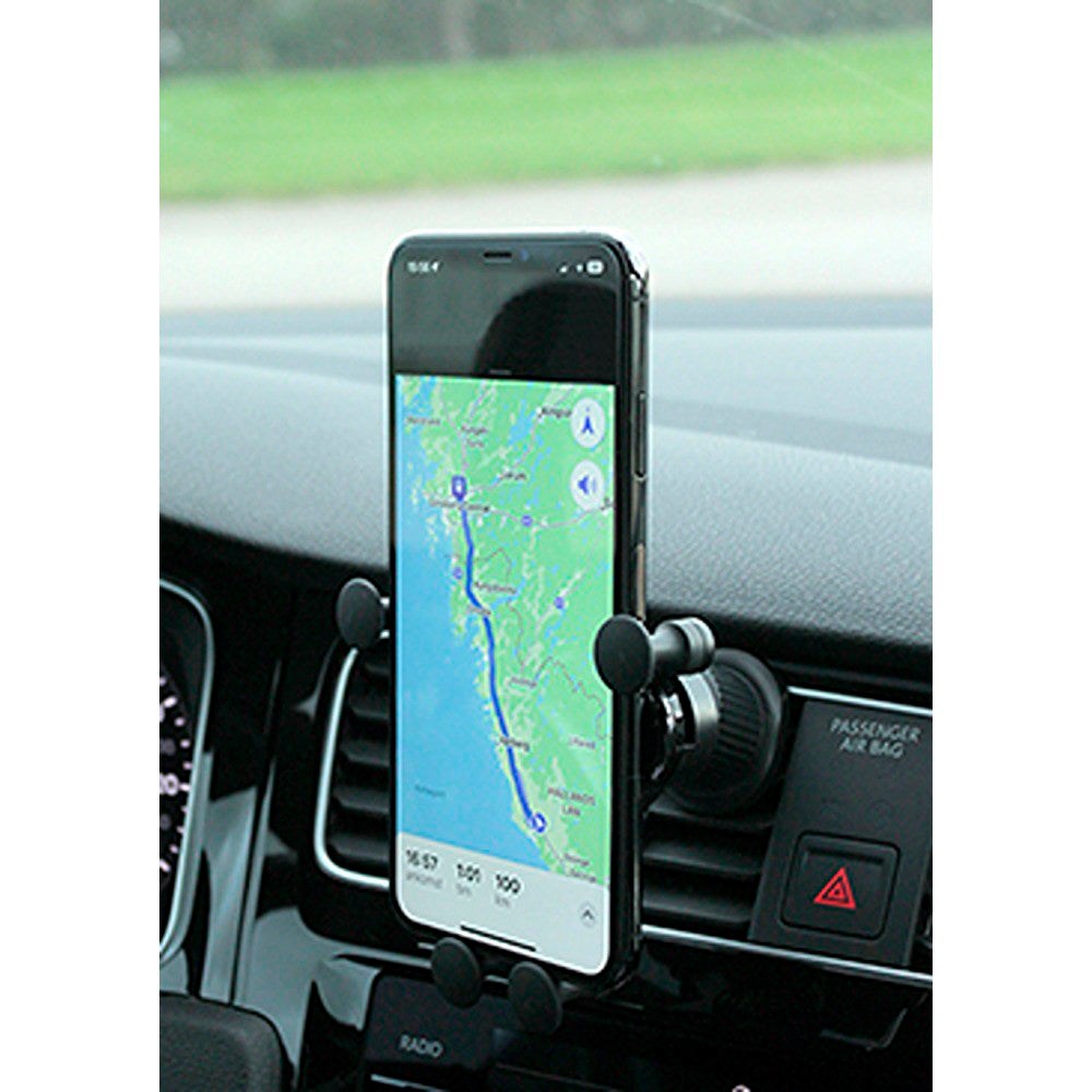 Smartline Universal Gravity Phone Holder - Mobilholder til Bil - Max Mobil: 65 - 90mm - Sort