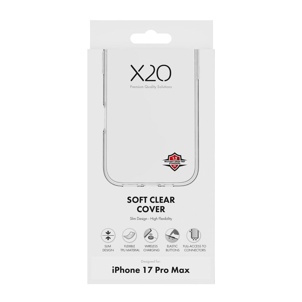X2O iPhone 17 Pro Max Super Slim Cover - Gennemsigtig