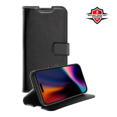 X2O iPhone 17 Pro Max Classic Wallet Flip Cover - Kortholder & Ståfunktion - Sort