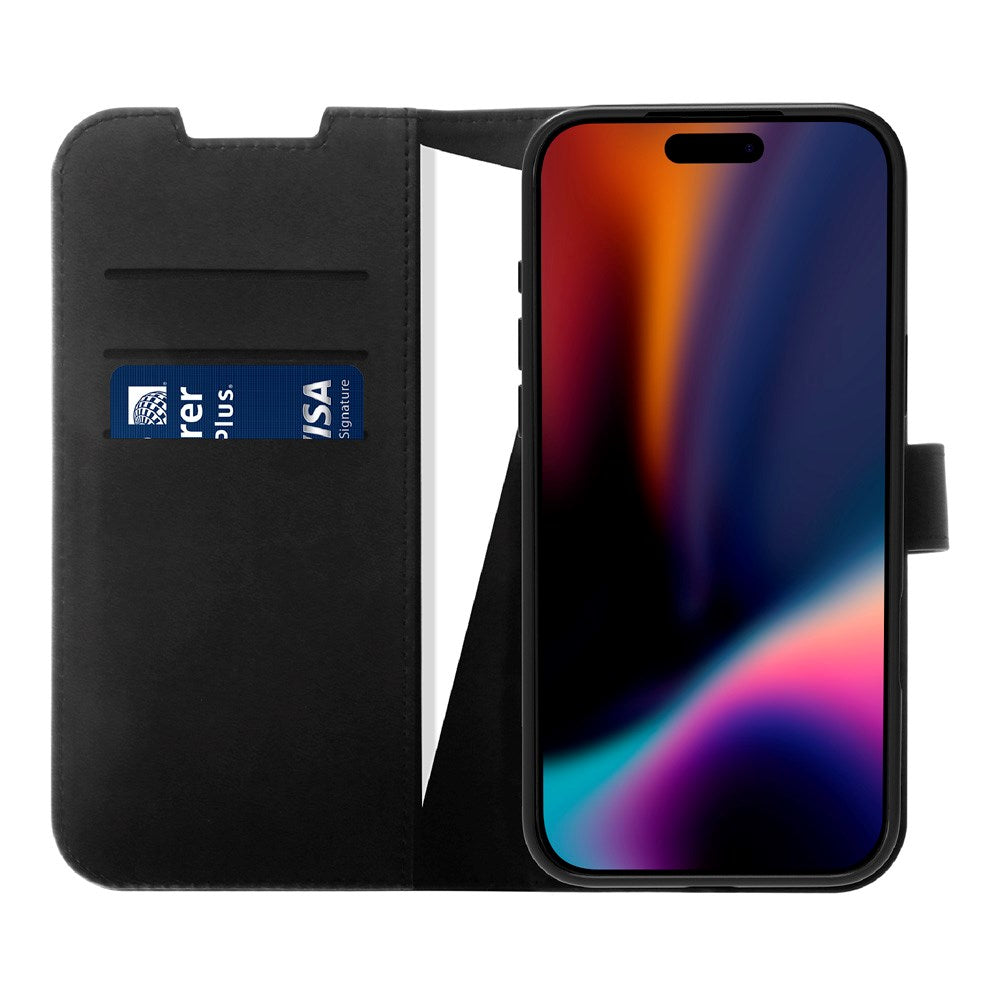 X2O iPhone 17 Pro Max Classic Wallet Flip Cover - Kortholder & Ståfunktion - Sort