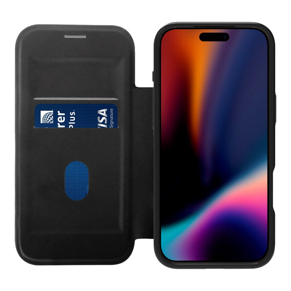 X2O iPhone 17 Pro Mag Wallet Flip Cover m. Kortholder- Sort