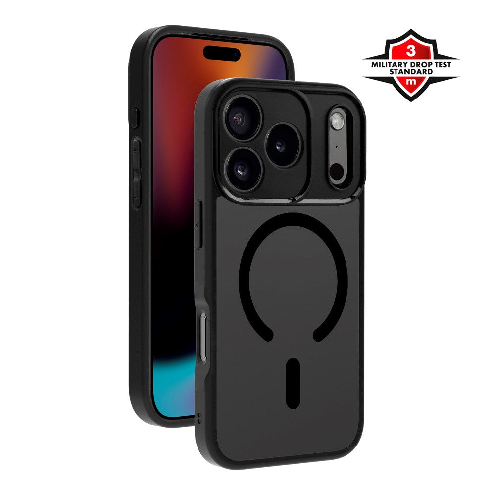 X2O iPhone 17 Pro Mag Frosted Cover - MagSafe Kompatibel - Mat Sort