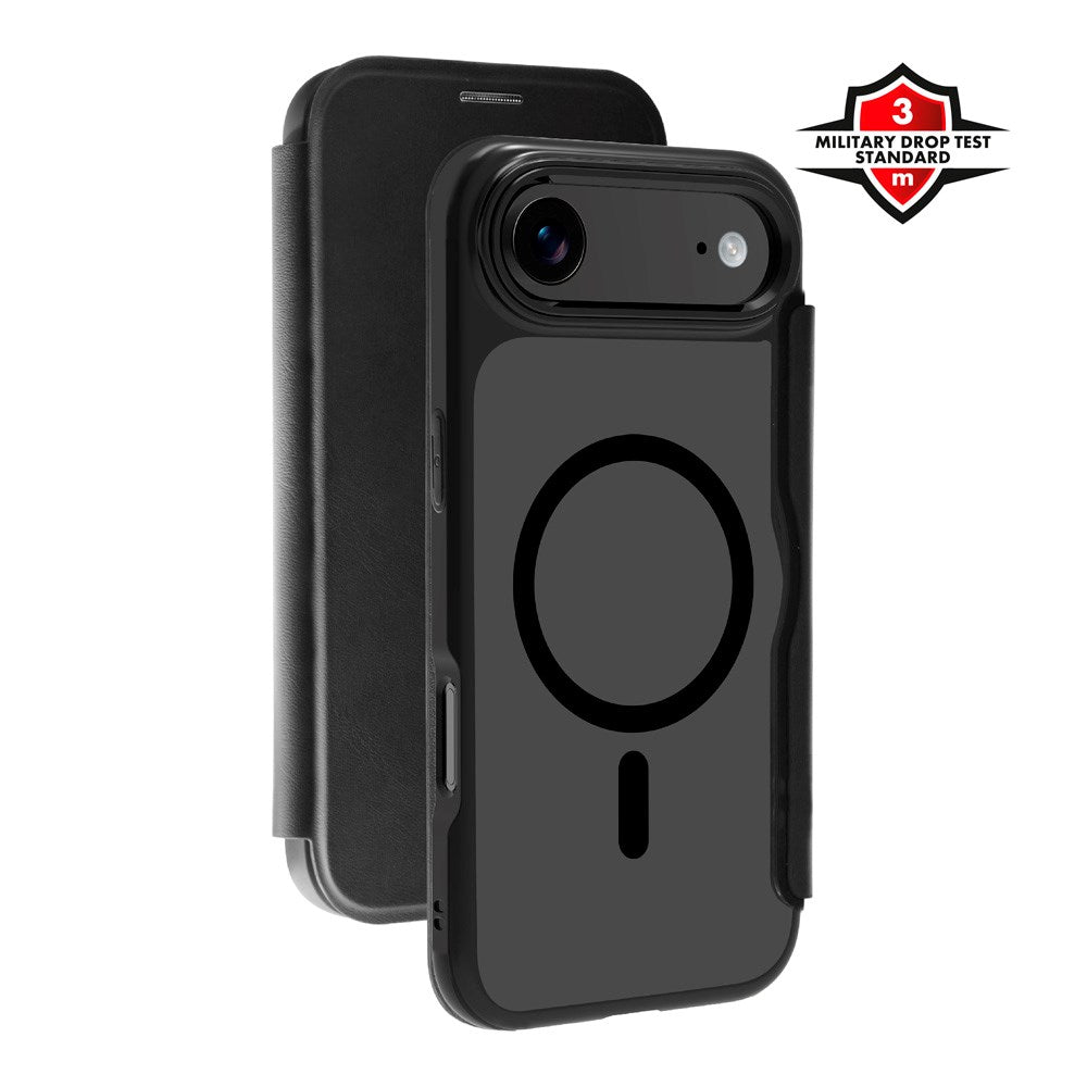 X2O iPhone Air Mag Wallet Flip Cover m. Kortholder- Sort