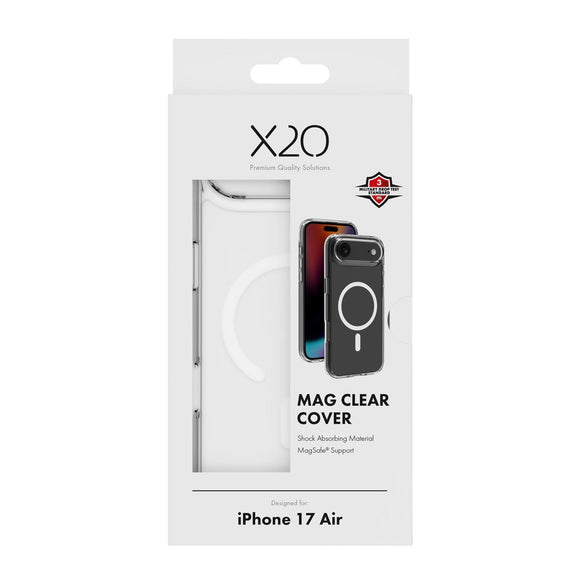 X2O iPhone Air Mag Clear Cover - MagSafe Kompatibel - Gennemsigtig