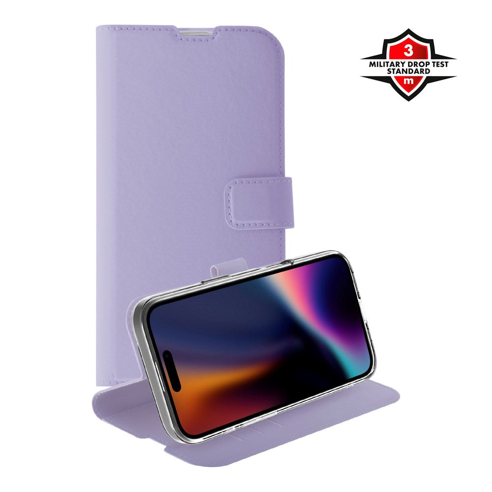 X2O iPhone 17 Classic Wallet Flip Cover - Kortholder & Ståfunktion - Lilla