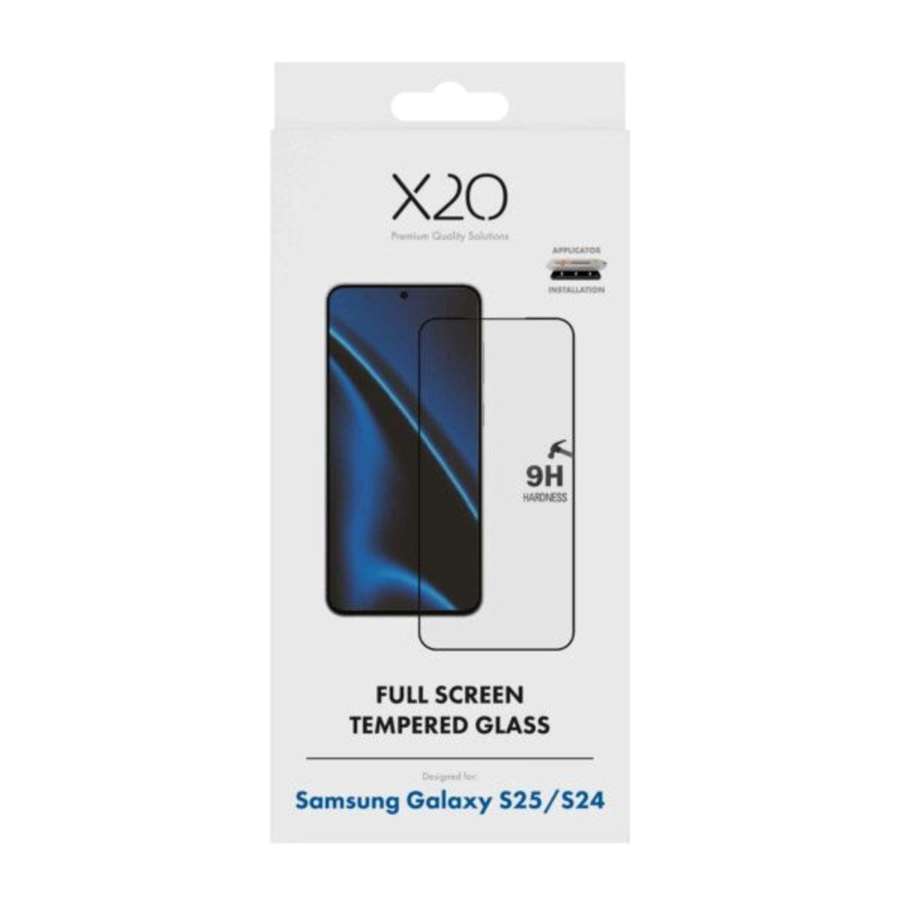 Samsung Galaxy S25 / S24 X2O 9H Full Fit Hærdet Skærmbeskyttelsesglas - Gennemsigtig