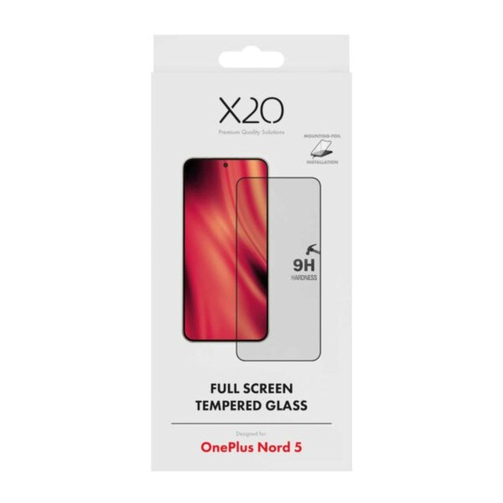OnePlus Nord 5 / 15R X2O 9H Full Fit Hærdet Skærmbeskyttelsesglas - Gennemsigtig