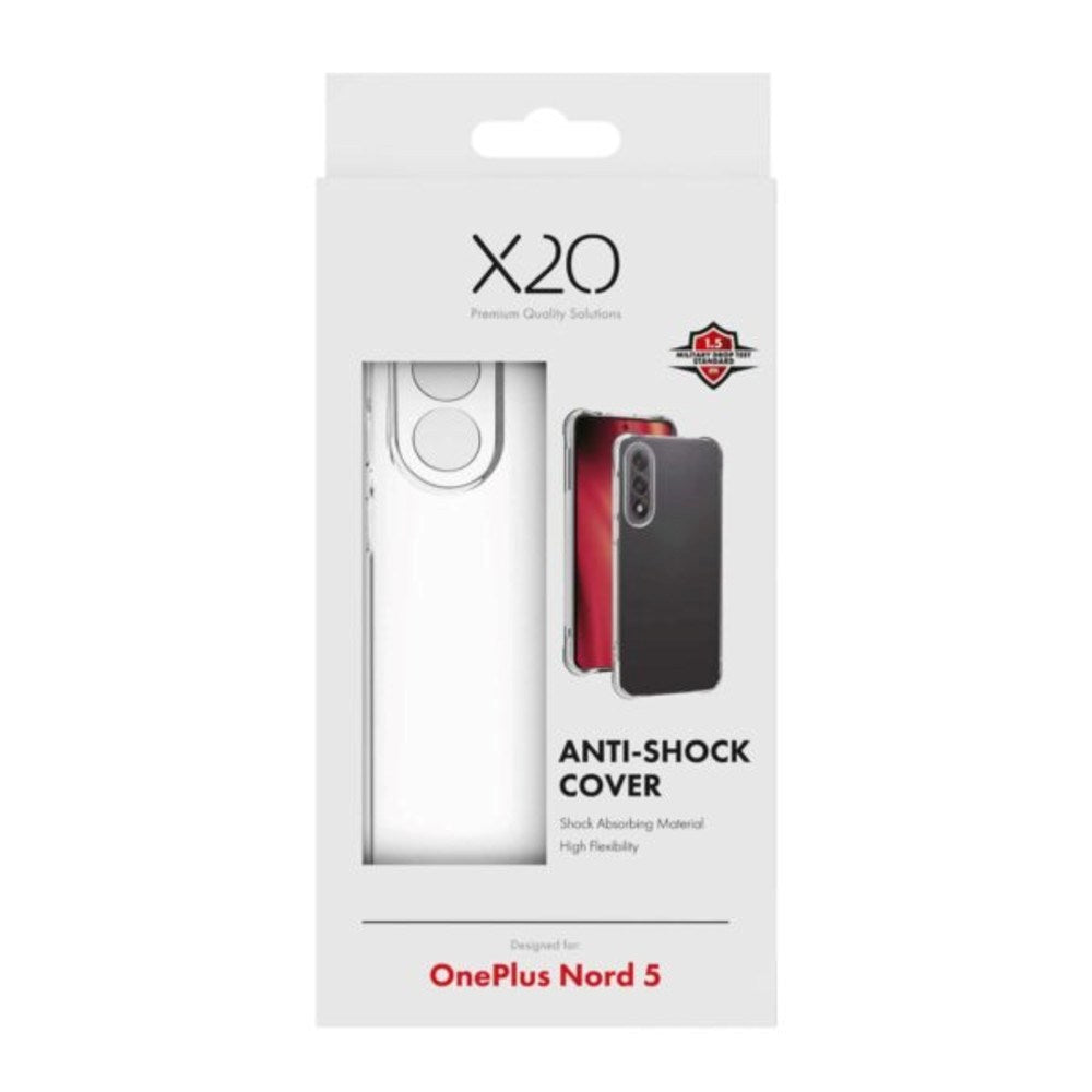 OnePlus Nord 5 X2O Anti-Shock Plast Cover - Gennemsigtig