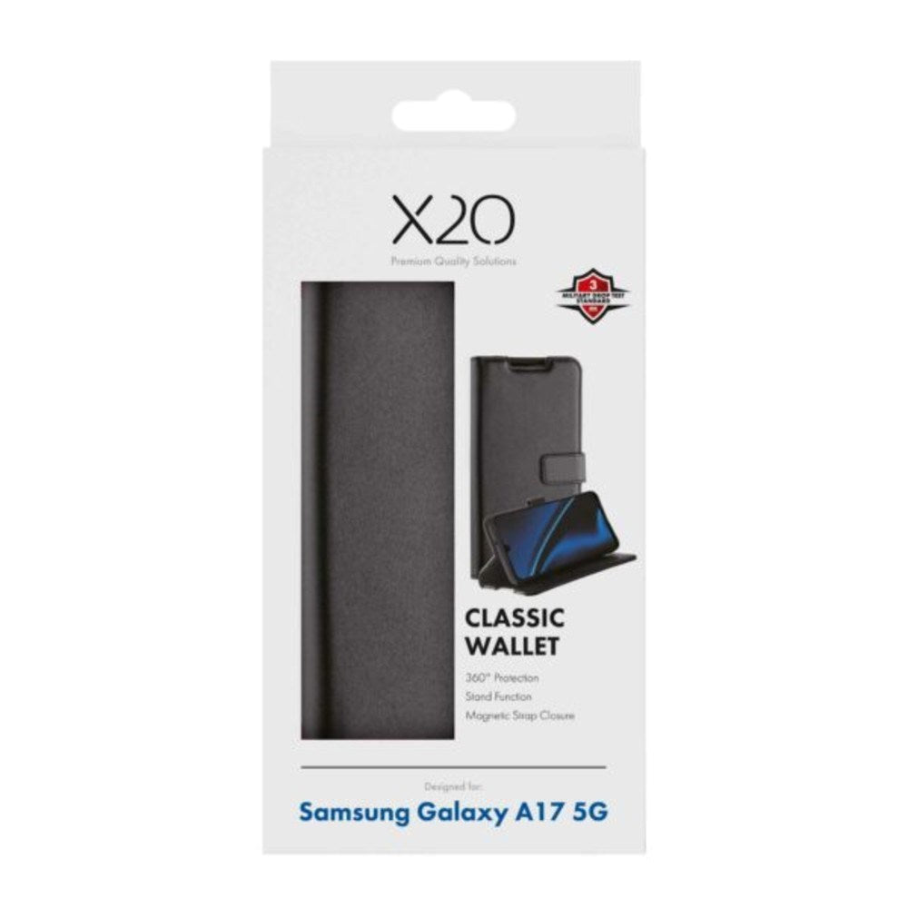 Samsung Galaxy A17 (5G) X2O Classic Wallet Flip Cover - Sort