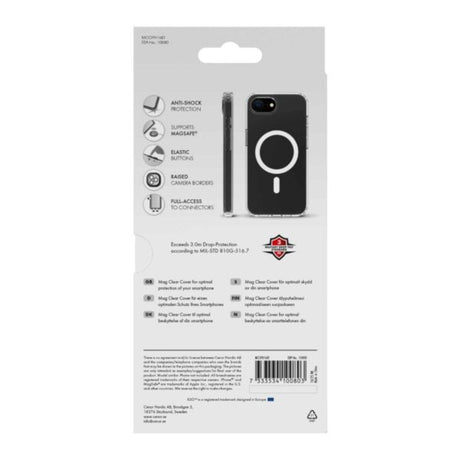 iPhone 17e / 16e X2O Mag Clear Cover - MagSafe Kompatibel - Gennemsigtig