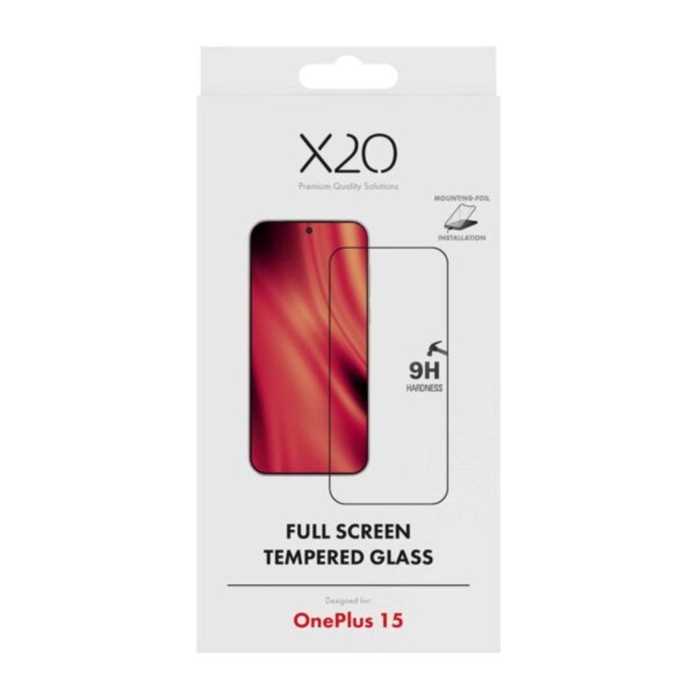OnePlus 15 X2O 9H Full Fit Hærdet Skærmbeskyttelsesglas - Gennemsigtig