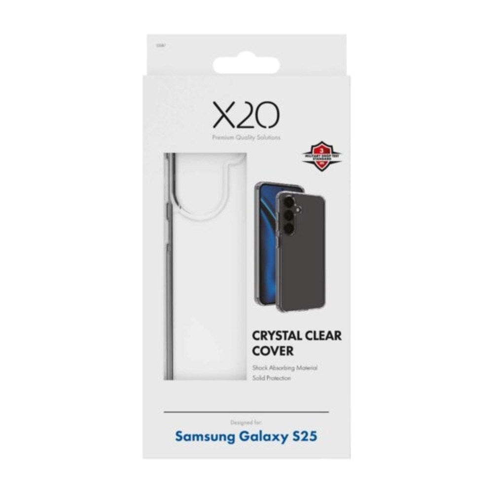 Samsung Galaxy S25 X2O Crystal Clear Hybrid Cover - Gennemsigtig