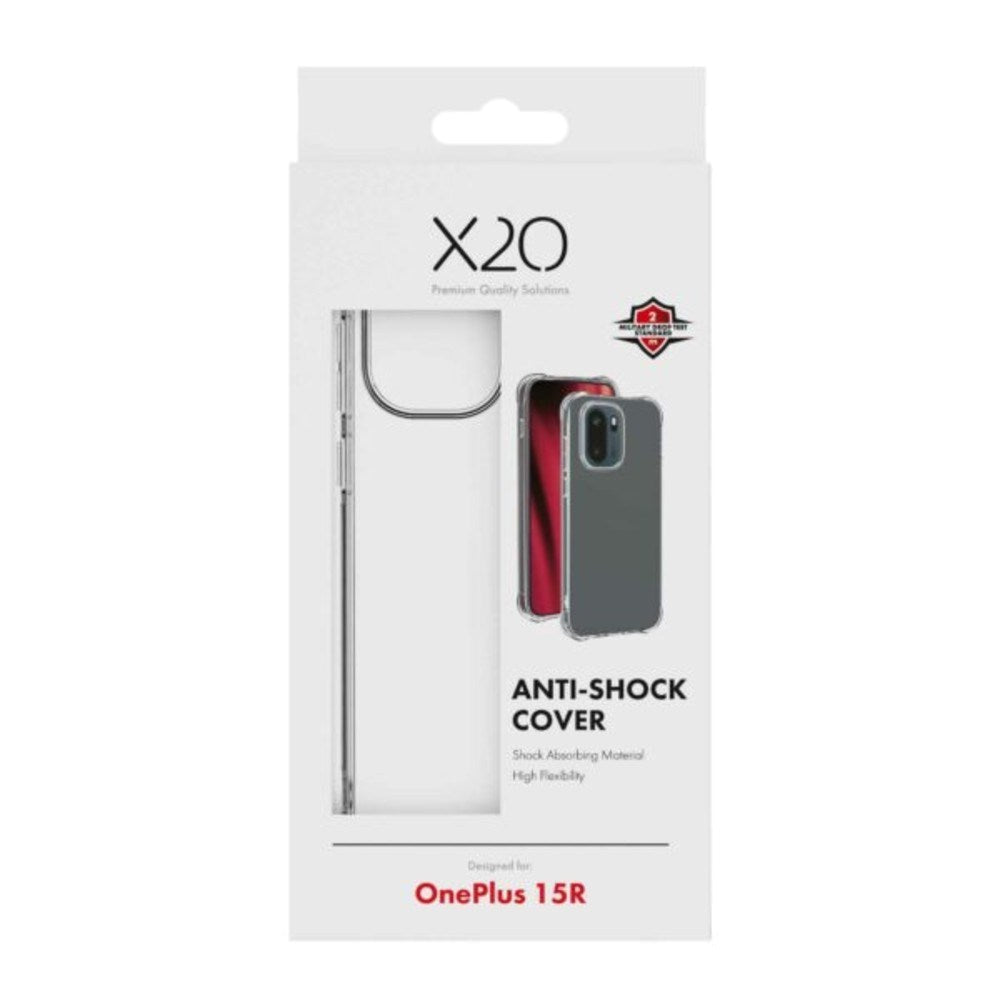 OnePlus 15R X2O Anti-Shock Plast Cover - Gennemsigtig