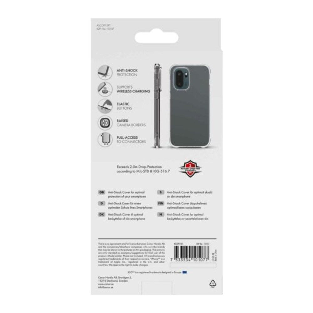 OnePlus 15R X2O Anti-Shock Plast Cover - Gennemsigtig