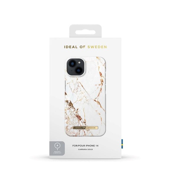 iDeal Of Sweden iPhone 17e / 16e / 14 / 13 Fashion Case - MagSafe Kompatibel - Carrara Gold
