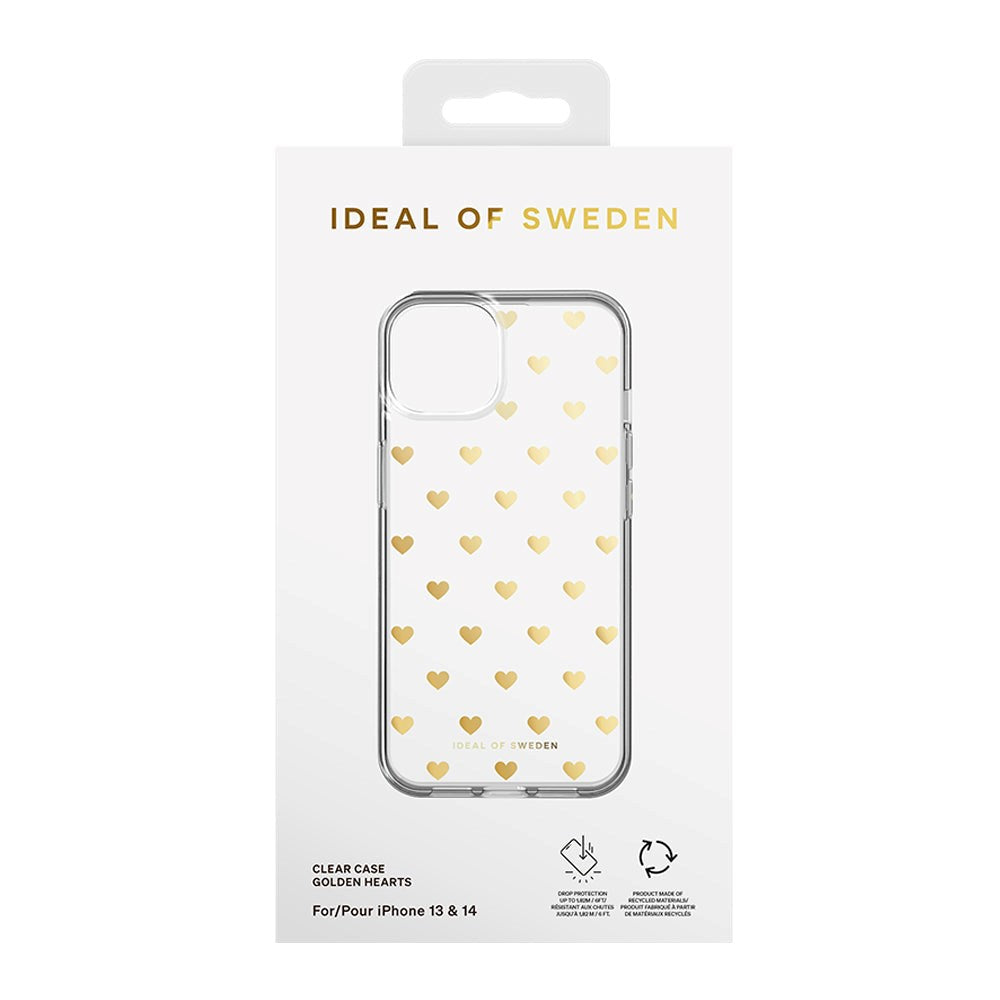 iDeal Of Sweden iPhone 14 / 13 Clear Case - Golden Hearts