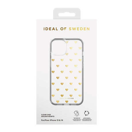 iDeal Of Sweden iPhone 14 / 13 Clear Case - Golden Hearts