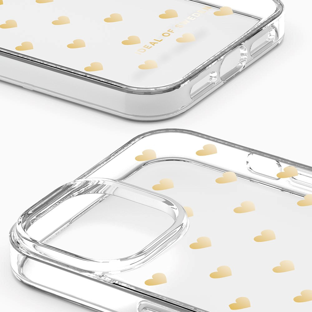 iDeal Of Sweden iPhone 14 / 13 Clear Case - Golden Hearts