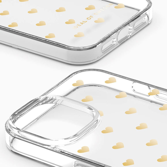 iDeal Of Sweden iPhone 14 / 13 Clear Case - Golden Hearts
