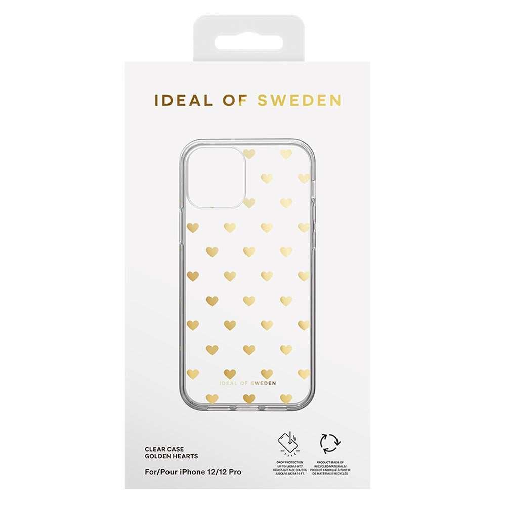 iDeal Of Sweden iPhone 12 / 12 Pro Clear Case - Golden Hearts