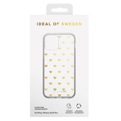 iDeal Of Sweden iPhone 12 / 12 Pro Clear Case - Golden Hearts