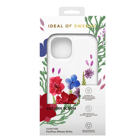 iDeal Of Sweden iPhone 15 Pro Clear Case - Autumn Bloom