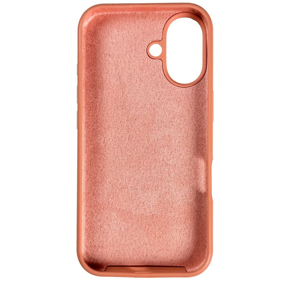 Nudient Base Silicone iPhone 16 Cover - Peach Orange